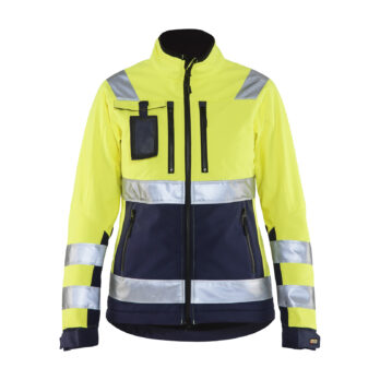 veste softshell HV femme Jaune fluo/Marine