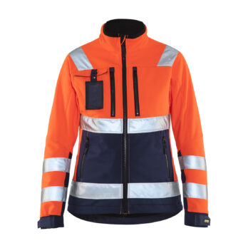 veste softshell HV femme Orange fluo/Marine