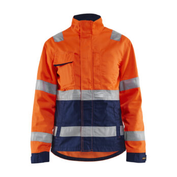 Veste HV Femme Orange fluo/Marine