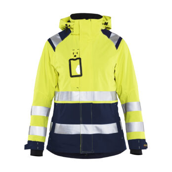 Veste hardshell haute-visibilité femme Jaune fluo/Marine