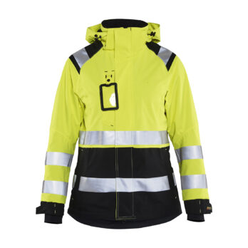 Veste hardshell haute-visibilité femme Jaune fluo/Noir