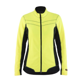 Veste micropolaire femme Jaune fluo/Noir