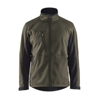 Veste Softshell Vert Kaki/Noir