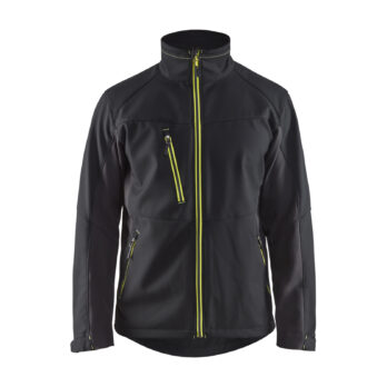 Veste Softshell Noir/Jaune fluo