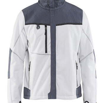 Veste polaire coupe-vent Blanc/Gris clair