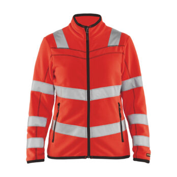 Veste micropolaire HV femme Rouge fluo