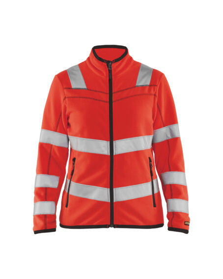 Veste micropolaire HV femme Rouge fluo