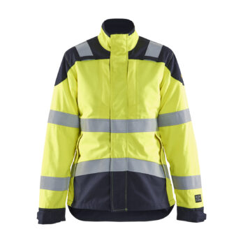 Veste multinormes inhérent femme Jaune fluo/Marine