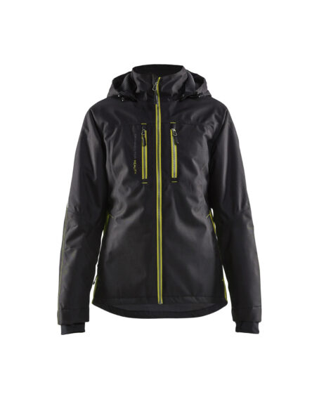 Veste unite doublée FEMME Noir/Jaune fluo