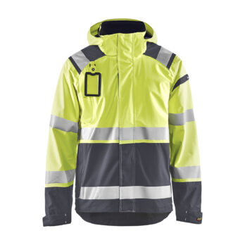 Veste hardshell stretch 2D haute-visibilité Jaune fluo/Gris moyen