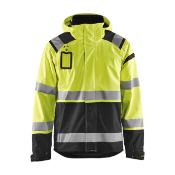 Veste hardshell stretch 2D haute-visibilité Jaune fluo/Noir