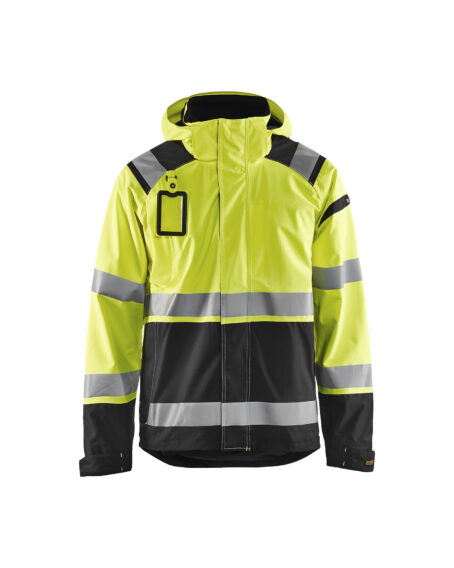 Veste hardshell stretch 2D haute-visibilité Jaune fluo/Noir