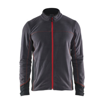 Veste micropolaire Gris anthracite/Rouge