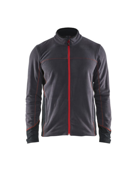 Veste micropolaire Gris anthracite/Rouge