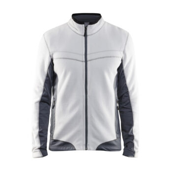 Veste micropolaire Blanc/Gris clair