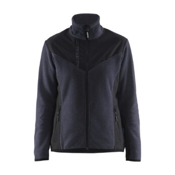 Knitted Jacket Women Dark navy/black