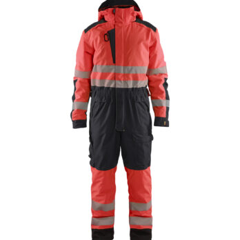 Hi-vis winter overall Rouge/Noir