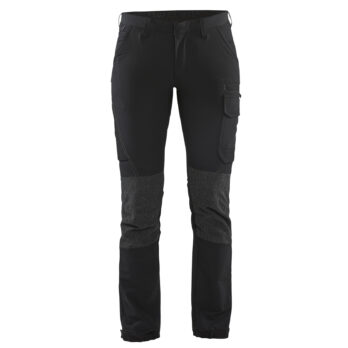 Pantalon  maintenance stretch 4D femme Noir/Gris foncé