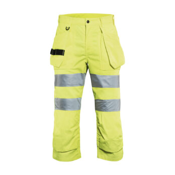 Pantacourt haute-visibilité femme Jaune fluo