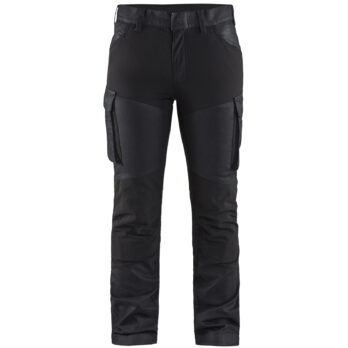 Pantalon maintenance denim stretch 2D femme Marine/Noir