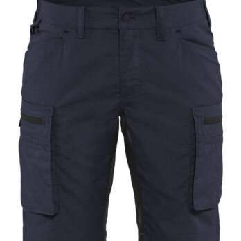 Short maintenance +stretch femme Marine foncé/Noir