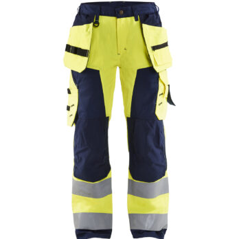 PANTALON Haute-visibilité FEMME Jaune fluo/Marine