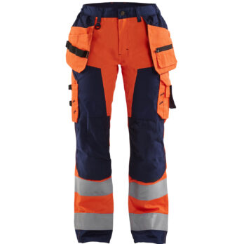 PANTALON Haute-visibilité FEMME Orange fluo/Marine