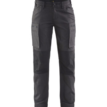 Pantalon maintenance +stretch femme Gris Foncé/Noir