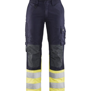 Pantalon multinormes inhérent femme Marine/Jaune fluo