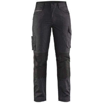 Pantalon maintenance +stretch femme Noir/Gris foncé