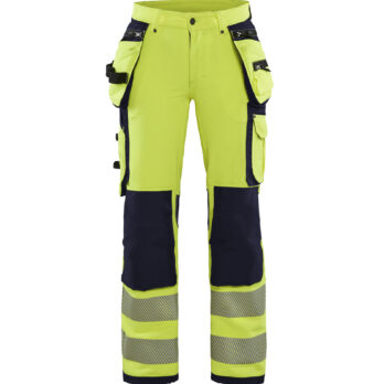 Pantalon stretch 4D HV FEMME Jaune fluo/Marine