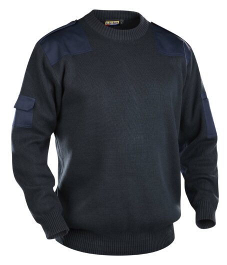 Pull en maille col rond Marine