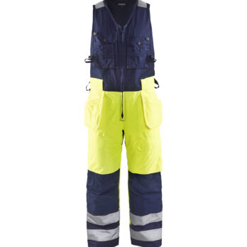 Combinaison hiver sans manches haute visibilité Jaune fluo/Marine