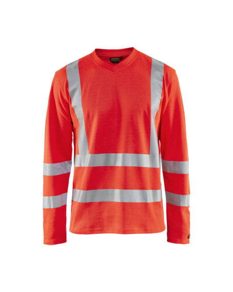 T-shirt manches longues anti-UV HV Rouge fluo