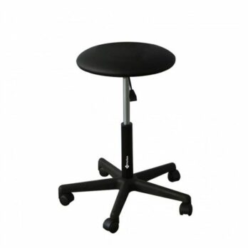 tabouret noir pied 5 roues tamo