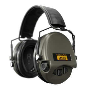 Casque anti-bruit Suprême Pro-X SFA vert olive serre-tête cuir noir