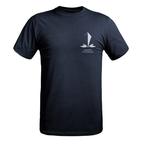 T-SHIRT STRONG LOGO MARINE NATIONALE BLEU MARINE - XS