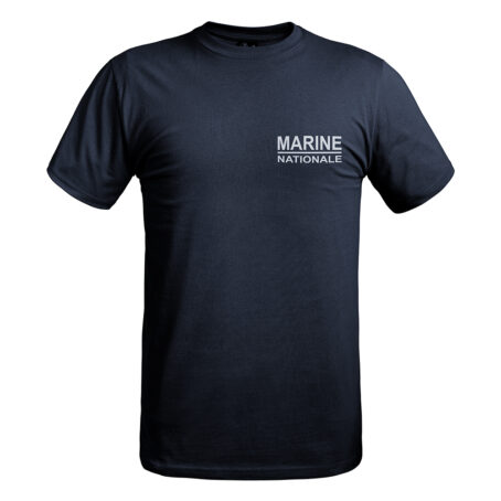 T-SHIRT STRONG TEXTE MARINE NATIONALE BLEU MARINE - XS