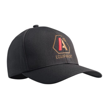 CASQUETTE SIGNATURE NOIR LOGO TAN/ROUGE - SM