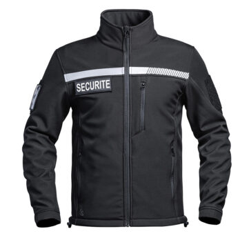 VESTE SOFTSHELL SÉCU-ONE HV-TAPE SÉCURITÉ NOIR - 2XL