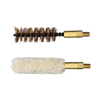 Lot de 2 brosses de nettoyage combinées pour arme calibre .40"/10 mm