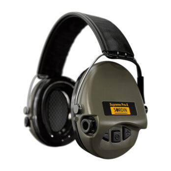 Casque anti-bruit Suprême Pro-X vert olive serre-tête cuir noir