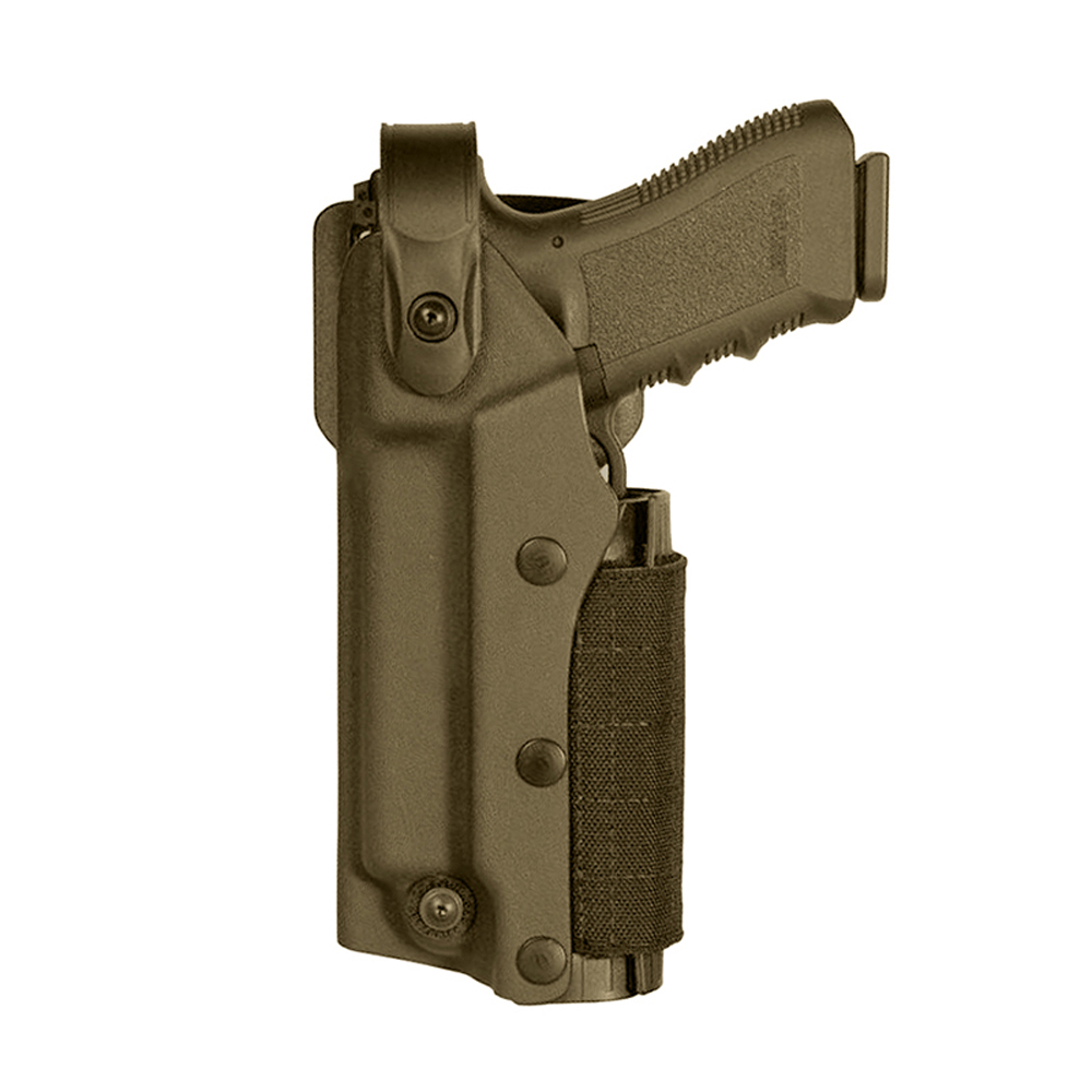 Holster gaucher Zoom VKZ804 tan pour GLOCK 17/18/19/22/23 avec lampe/laser