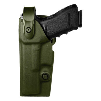 Holster gaucher Vegatek Duty VKD804 vert olive pour GLOCK 17/19/22/23