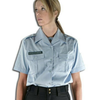 CHEMISETTE BLEUE GENDARMERIE FEMME*