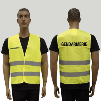 GILET FLUO HAUTE VISIBILITE GENDARMERIE