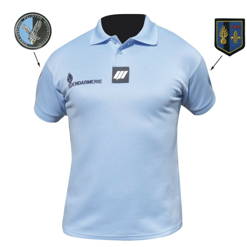 POLO BLEU GENDARMERIE HOMME ALLEGE