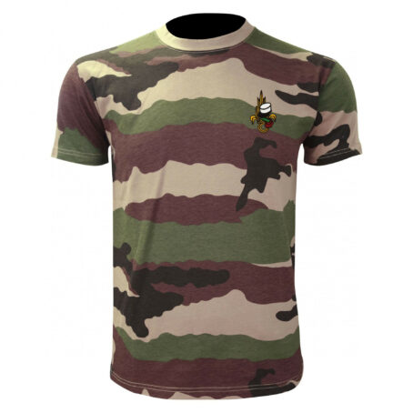 TEE SHIRT MILITAIRE CAMO CE COTON BRODE