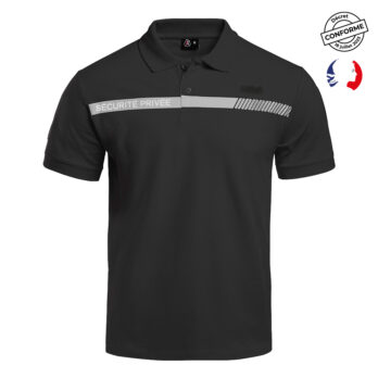 POLO SÉCU-ONE SÉCURITÉ PRIVÉE NOIR - XS