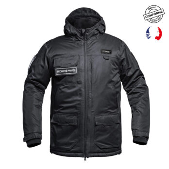 PARKA HARDSHELL SÉCU-ONE WF 150 FLAP SÉCURITÉ PRIVÉE NOIR - 4XL